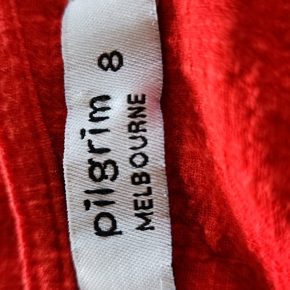 Pilgrim dress short red Secret Lover 100% cotton dress - Picture 4 of 11